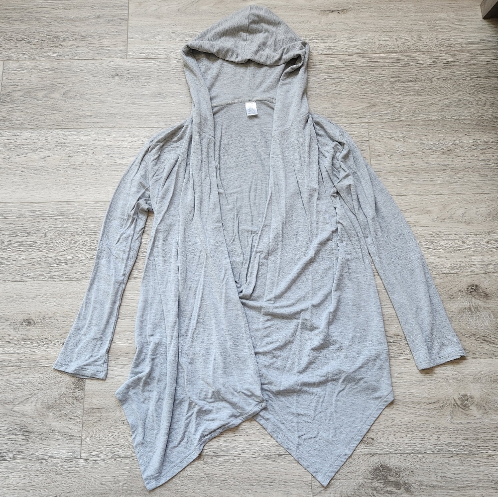 Calvin Klein Sleepwear Gray Open Front  Lounge Cardigan Hoodie Womens Small